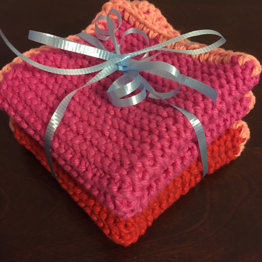2 NEW Handmade Crochet Dishcloths